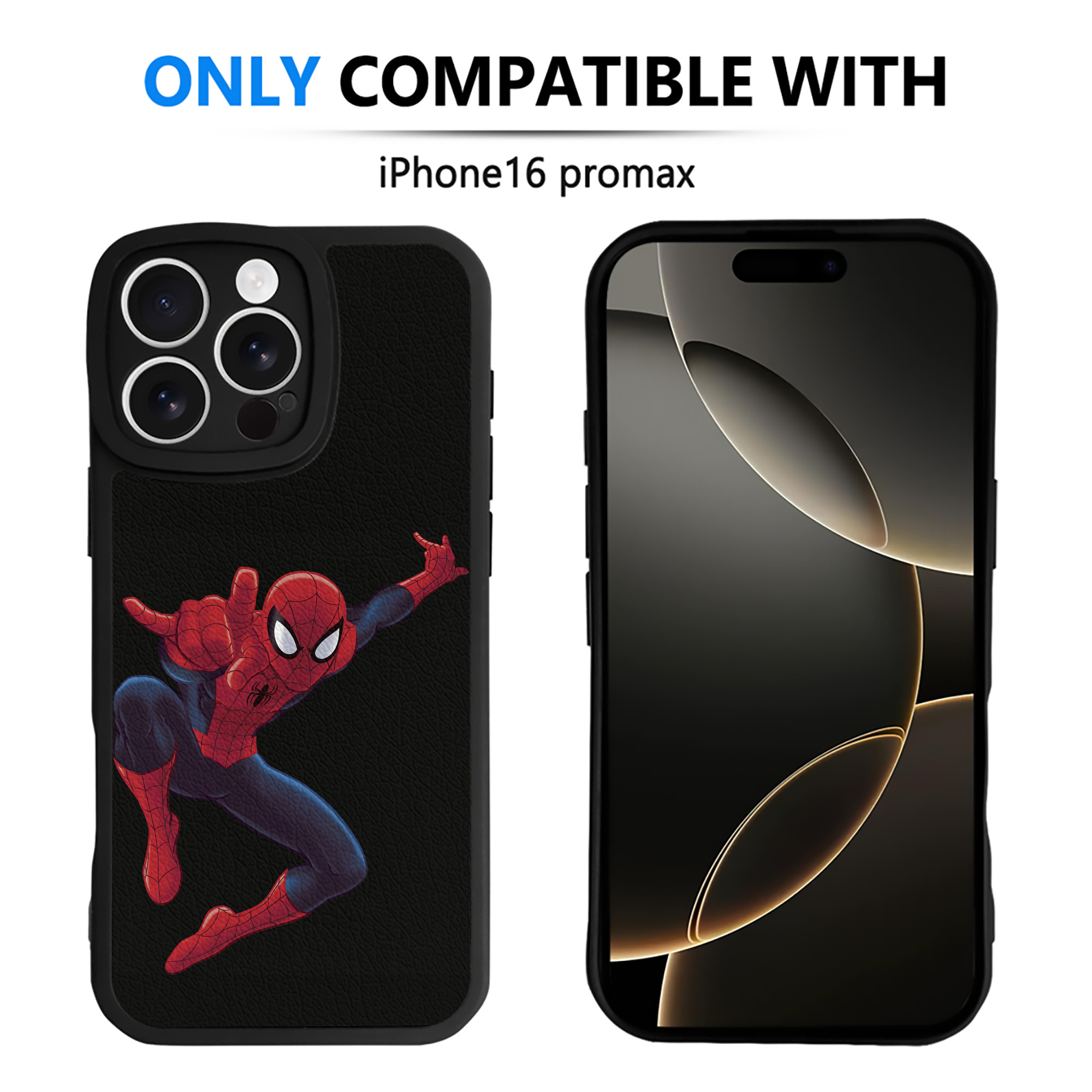 Spider Man スパイダーマン 【iPhone 16シリーズ対応】シリコンスマホケース（レザー調） 材質：シリコン